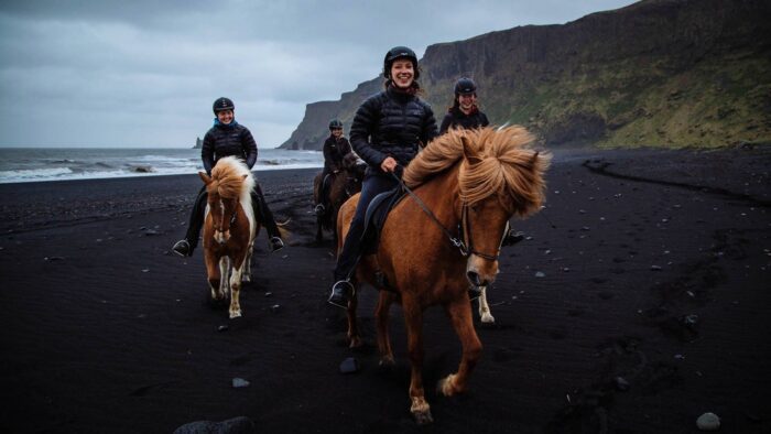 South Coast & Horse Riding on Black Sand Beach | Private Super Jeep Tour | Photo Package included