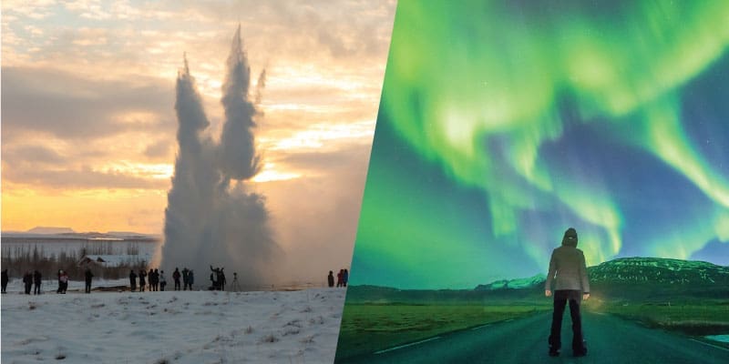 GOLDEN CIRCLE AND NORTHERN LIGHTS (Guided in 10 languages)
