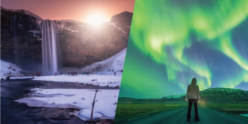 SOUTH COAST AND NORTHERN LIGHTS (Guided in 10 languages)