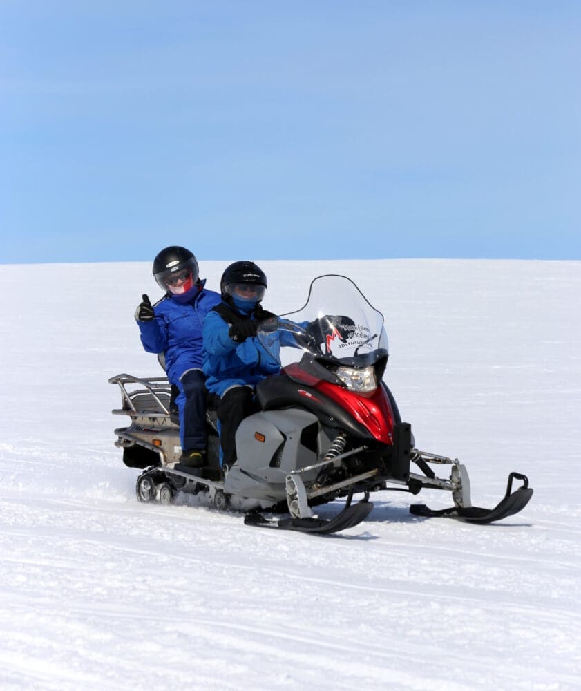 Hot Spring and Cool Glacier – Snowmobile and Secret Lagoon
